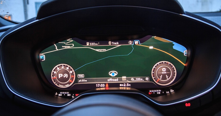 Audi digital cockpit - Den nye TT har en super smart navigation integreret i speedometret