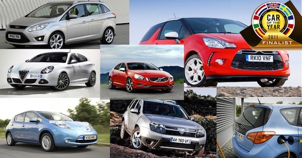 7 kandidater til årets bil i Europa 2011