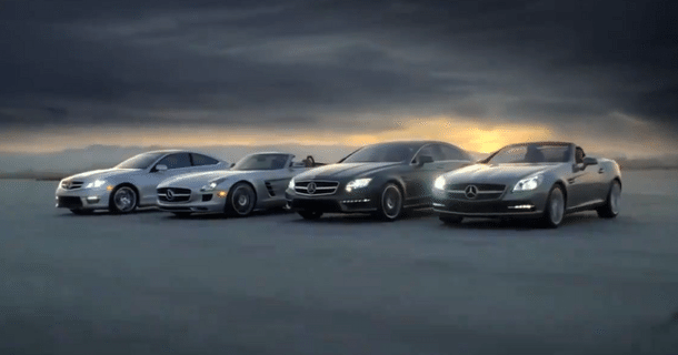 Mercedes SLS Roadster og C-klasse coupé afsløret under Super Bowl