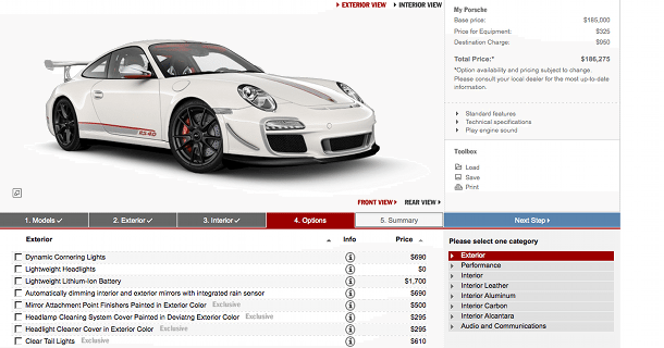 Konfigurator til Porsche 911 GT3 RS 4.0 går online