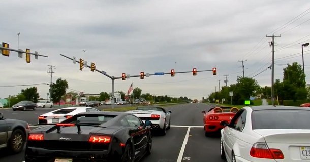Lamborghini Aventador vs. Gallardo Spyder vs. Ferrari 360 Modena – Video