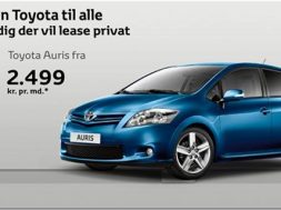Toyota Auris tilbud fra 2.499 kr. om måneden
