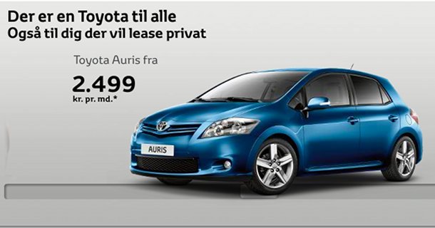 Toyota lokker med nye skarpe leasingpriser