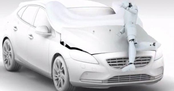 Volvo introducerer fodgænger-airbag – Video