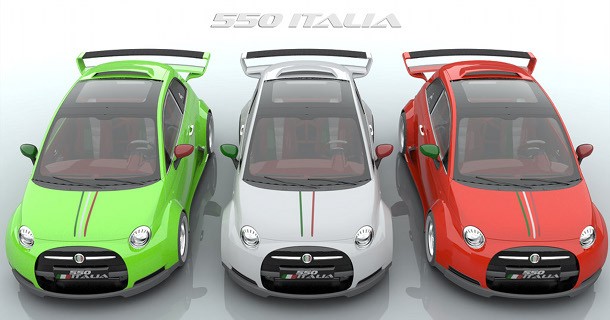 Invester i udvikling af Fiat 500 med 550 hestes Ferrari motor