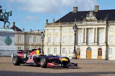 Red Bull har taget deres Formel 1 racer med til København