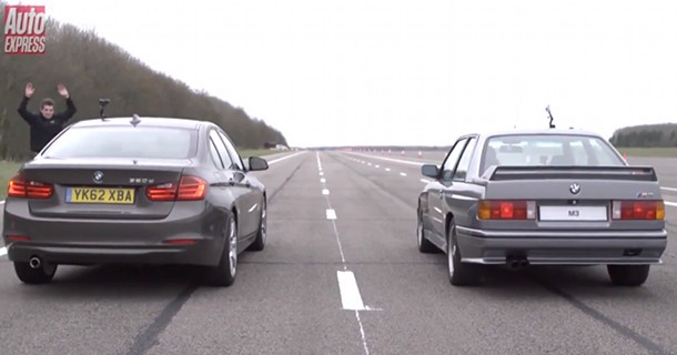 Drag race: Ny BMW 320d vs. gammel BMW M3