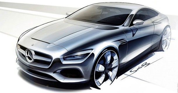 Mercedes S-klasse coupé koncept teaset