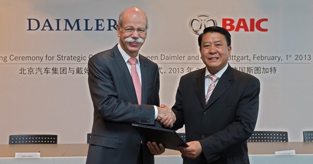 Daimler køber 12 % af kinesisk bilmærke