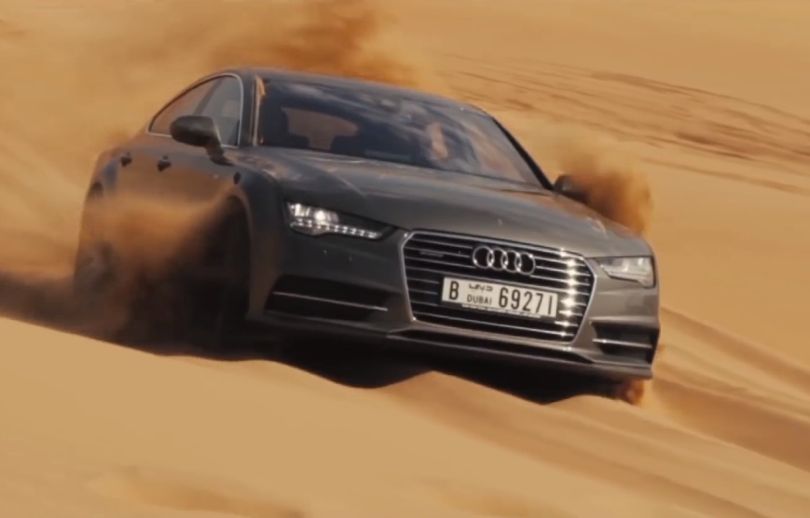 Offroad: Audi A7 tæsker sand i Dubai