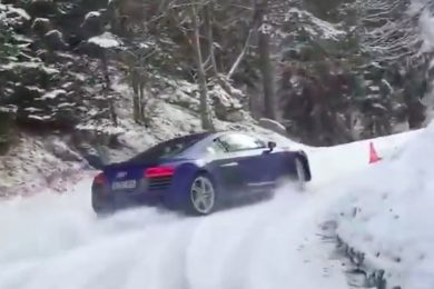 Audi R8 elsker sne