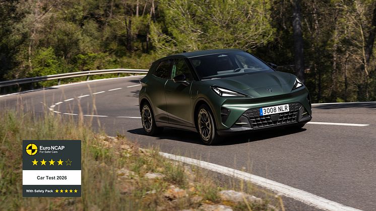 CUPRA Raval får fem Euro NCAP-stjerner — og klarer det efter den nye, skærpede 2026-test